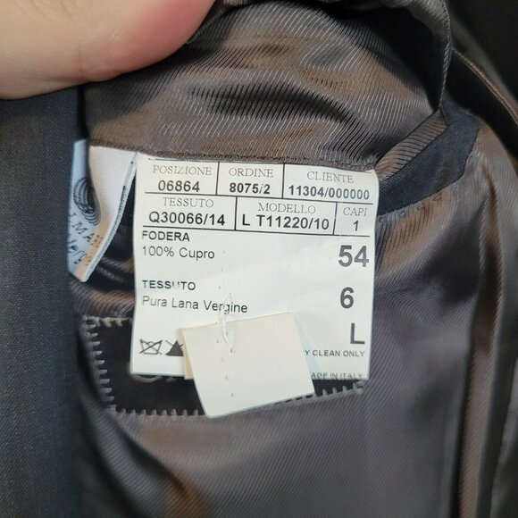 Canali Made in Italy Super 140s Wool Suit Jacket Blazer | EU 54 / US 44L - Picture 10 of 13